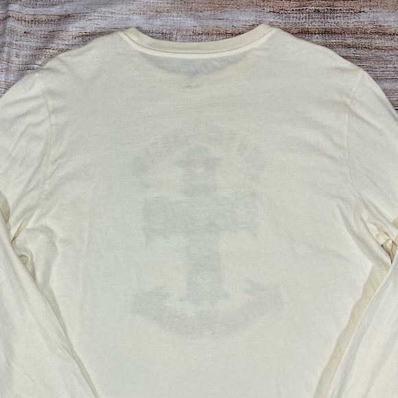 ⚡️SOLD⚡️ Guns N' Roses Band Long Sleeve Crop Tee Ivory Skull Graphic Shirt NEW - Picture 6 of 16